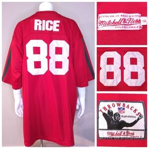 MITCHELL & NESS Jerry Rice MISSISSIPPI STATE Football Jersey SIZE 58 3XL XXXL SS
